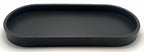 Happitasa Premium 12” x 5” Silicone Vanity Tray | Sink and Surface Organizer with Sturdy Non-Slip Base | Heat Safe, Dishwasher Safe (Black) - color: Black
