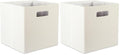 DII Poly-Cube Storage Collection Hard Sided, Collapsible Solid, Small, Off White (Pack of 2) - color: Off White, size: Small Square, 11x11x11" (Pack of 2)