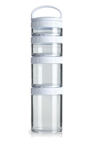 BlenderBottle GoStak Twist n' Lock Storage Jars, Starter Pak, White (Pack of 48) - color: White, size: Starter Pack (Pack of 48)