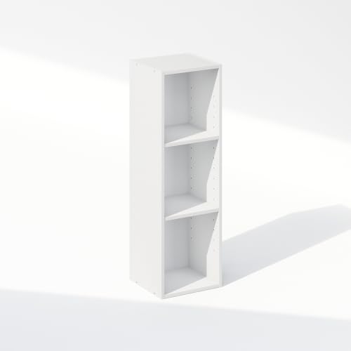 Furinno Reed 3-Tier Closet Organizers and Storage, Closet Organizer, Open Shelf Closet Storage, for Wardrobe, Bedroom, Living Room, 10-Inch Width, White - color: White, size: 3-Tier; 9.8" W