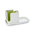Full Circle Stash, Ceramic Kitchen Sink Caddy, Stylish Modular Sponge Holder & Dish Brush Organizer, Green and White, 11" - color: Green and White