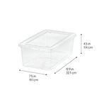 IRIS USA 6-Pack Storage Bins with Lids, 6 Quart - Crystal Clear, Shoe Boxes Stackable Containers Organize Shoes Closet Shelves, Teacher Tools Classroom Organization, Game - BPA-Free Plastic - size: 6 Qt, style: 6 Pack
