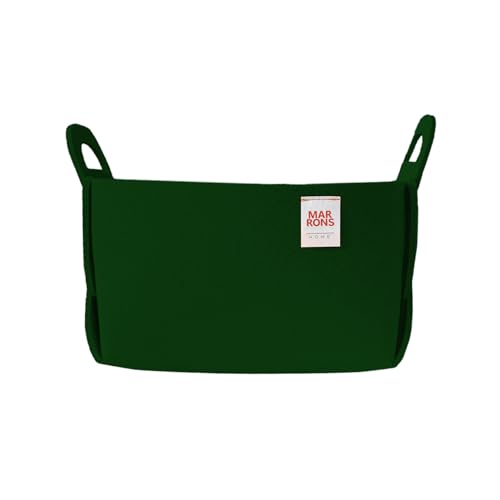 Collapsible Felt DEEPGREEN Storage Bin Small 7.1"x5.1"x5.1" – Foldable Basket with Handles for Closet, Toy Storage, Laundry Room Organization, Decorative Storage Baskets for Shelves, Nursery - color: DEEPGREEN, size: SMALL