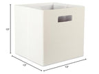 DII Poly-Cube Storage Collection Hard Sided, Collapsible Solid, Large, Off White - color: Off White, size: Large Square, 13x13x13"