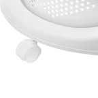 Fruit Basket for Kitchen, 5 Tier Circular Rotating Basket Large Storage Rack with Wheels, Standing Shelf Storage, Multi-Layer Storage Shelves with Top Lid for Living Room, Office, White (3-Tier) - size: 3-Tier