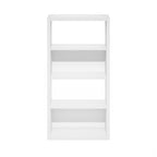 Furinno Viola Book Shelf, 4-Tier Bookshelf, Extra Thick Frame Bookcase with Open Shelf, Open Back Design, 11.3" x 23.2" x 45.4", for Living Room, Bedroom, Home Office, White - color: White, size: 4-Tier, Thick Frame