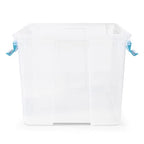 Sterilite 54 Qt Gasket Box, Stackable Storage Bin with Latching Lid and Tight Seal, Plastic Container to Organize Basement, Clear Base and Lid, 1-Pack - size: 54 Quart, style: 1 Pack