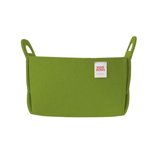Collapsible Felt Olive Storage Bin Small 7.1"x5.1"x5.1" – Foldable Basket with Handles for Closet, Storage, Laundry Room Organization, Decorative Storage Baskets for Shelves, Nursery - color: OLIVE, size: SMALL
