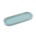 Simple Style Ceramic Sink Tray - Bathroom and Kitchen Cosmetics Dish, Candle and Perfume Tray (Blue) - color: Blue