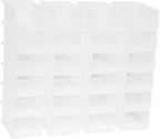 Akro-Mils 30220 AkroBins Plastic Storage Bins, Space-Saving Stackable Bins for Garage, Pantry, Craft Organization, 7" x 4" x 3", Clear, 24-Pack - color: Clear