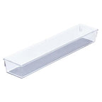 Glad Drawer Organizer Bin, 15x3 - Heavy Duty Clear Plastic Storage Tray for Junk Drawers, Kitchen Utensils, Bathroom Vanity, and Organizing Pantry - BPA Free, Food Safe, Non Slip - size: 15x3