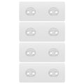 Shower Caddy Adhesive Replacement, Transparent Strong Adhesive Hooks, No Drilling, Waterproof, for Shower Caddy, Bathroom Storage Shelves and Kitchen Racks (Double*4pcs) - color: 4 Double
