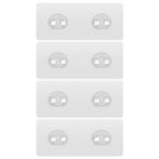Shower Caddy Adhesive Replacement, Transparent Strong Adhesive Hooks, No Drilling, Waterproof, for Shower Caddy, Bathroom Storage Shelves and Kitchen Racks (Double*4pcs) - color: 4 Double