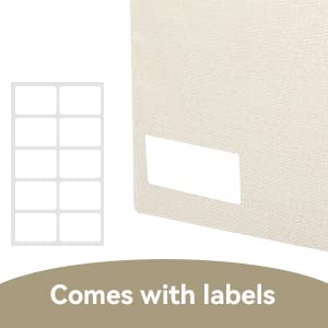 Bagnizer Large 42 Quarts Collapsible Stackable Storage Bins Cube with Lids [3-Pack] Foldable Fabric Linen Storage Boxes, Closet Organizer Baskets with Label for Home (16.7 x 12 x 12, Beige) - color: Beige, size: Large - 3 Pack