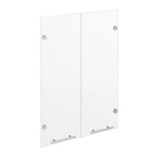 ROOMTEC Modular Closet System Glass Door Pair Set, Clear Frameless Tempered Glass Panels, Add-On for Medium Hanging, Short Tower & Shoe Shelf Units, 35.83" H × 31.5" W - size: Frameless Glass Door – 31.5"W x 35.83"H