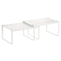 NEX Kitchen Cabinet and Counter Pantry Shelf Organizer, Expandable & Stackable, White - color: White
