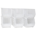 Akro-Mils 30265 AkroBins Plastic Storage Bins, Space-Saving Stackable Bins for Garage, Pantry, Craft Organization, 18-" x 8.25-" x 9-", Clear, 6-Pack - color: Clear