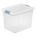 Sterilite 24-Pack Latching Box, Under Bed Storage Bins with Lids, Clear Plastic, 25 Quart - Heavy-Duty Organizing Containers for Closet, Bathroom, and Office - size: 25 Quart, style: 24 Pack