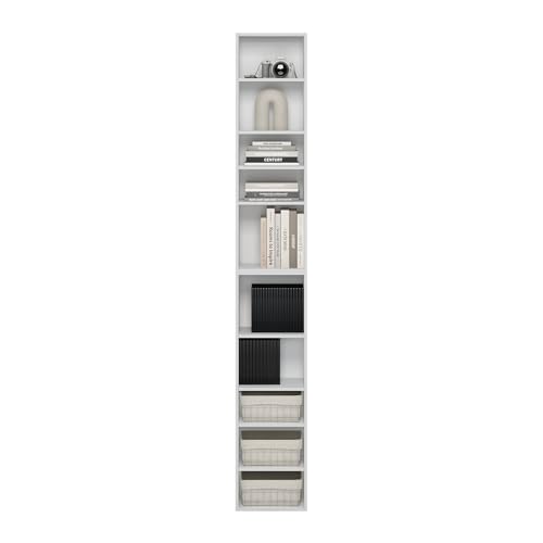 Furinno PASIR Book Shelf, 10-Tier Bookshelf, Bookcase with Open Shelf, 9.2 x 11.8 x 78.7, for Living Room, Bedroom, Home Office, White - color: White, size: 10-Tier, 12-Inch Width