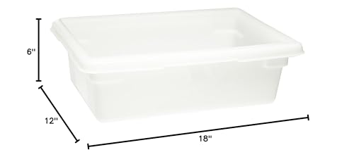 Rubbermaid Commercial Products Food Storage Box, 3.5 Gallon Capacity, White, for Restaurant/Kitchen/Cafeteria - color: White, size: 3.5 Gal, style: Container