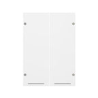ROOMTEC Modular Closet System Glass Door Pair Set, Clear Frameless Tempered Glass Panels, Add-On for Medium Hanging, Short Tower & Shoe Shelf Units, 35.83" H × 25.5" W - size: Frameless Glass Door – 25.5"W x 35.83"H
