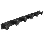 Coat Hook Wall Rack Hanger - Black Coat Rack with 6 Hooks Wall Hooks for Hanging Hat Key Bag Towel Wall Mount Coat Holder - color: Black, size: Rectangle 6 Hooks 1 Pack