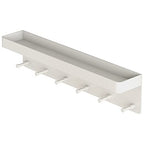 MKO Key Holder for Wall, Mail Organizer and Key Rack Wall Mount with Tray & 6 Hooks for Hallway (White) - color: White 1pcs