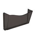 Azar Displays 250035-SMK Plastic Wall Mount File Holder with Double Sided Tape Smoke Colored, 4-Pack - color: BLACK SMK, style: Adhesive