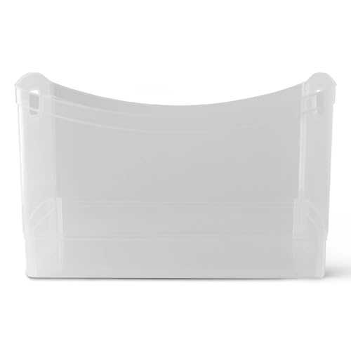 MARISH Clear Plastic Utility Storage Organizer Bin with Handles – 15" L x 10" W x 9.5" H | Stackable, Open-Top Box for Pantry, Closet, Office & Cleaning Supplies (1)