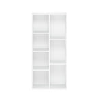 Furinno LUDER Book Shelf, 7-Cube Bookshelf, Bookcase with Open Shelves, 9.4 x 19.5 x 41.7, Easy Assembly, for Living Room, Bedroom, Home Office, White - color: White, size: 7-Cube