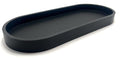 Happitasa Premium 12” x 5” Silicone Vanity Tray | Sink and Surface Organizer with Sturdy Non-Slip Base | Heat Safe, Dishwasher Safe (Black) - color: Black