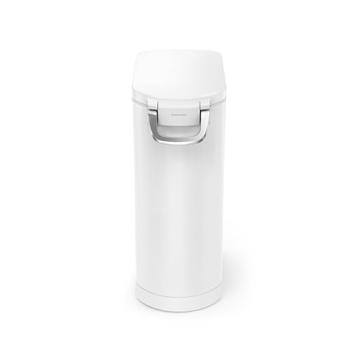 simplehuman 35 Liter, 40 lb / 18.1 kg X-Large Pet Food Storage Container for Dog Food, Cat Food, and Bird Feed, White - color: White, size: X-Large