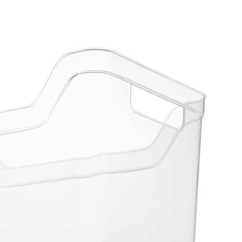 Sterilite Medium Shelf Bin with Handles, Plastic Storage Container for Organizing Shelving, Closet, Pantry, and Countertops, Clear, 6-Pack - size: Medium