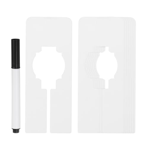PATIKIL Clothes Dividers for Hanging Clothes, 8 Pack Rectangle Clothing Rack Dividers Blank Labels Sorting Separator with Marker Pen for Closet, White - color: White
