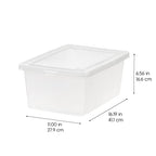 IRIS USA 12-Pack Storage Bins with Lids, 15 Quart, Shoe Boxes Clear Stackable Containers Organize Shoes Closet Shelves, Organization Teacher Tools, Game Storage - BPA-Free Plastic - size: 15 Qt, style: 12 Pack