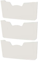 Simple Houseware Single Pocket Wall Mount for Hanging File Holder, 3 Packs, White - color: White, size: 3 Pack