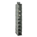 Amazon Basics 8-Tier Hanging Closet Shelf Shoe Organizer, Space Saving Storage, Foldable, 11.5 x 41 x 5.5 in, Dark Grey | for Closet Storage