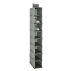 Amazon Basics 8-Tier Hanging Closet Shelf Shoe Organizer, Space Saving Storage, Foldable, 11.5 x 41 x 5.5 in, Dark Grey | for Closet Storage