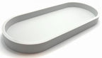 Happitasa Premium 12” x 5” Silicone Vanity Tray | Sink and Surface Organizer with Sturdy Non-Slip Base | Heat Safe, Dishwasher Safe (Light Grey) - color: Light Grey
