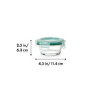 OXO Good Grips 1 Cup Smart Seal Glass Round Food Storage Container (Pack of 2) - size: 1 Cup (Pack of 2)