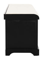 Safavieh American Homes Collection Lonan Grey and White Wicker Storage Bench - color: Black