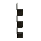 Furinno ROSSI Floating Book Shelves for Wall, 5-Tier Zigzag Corner Shelf Wall Mounted, Radial Corner Floating Shelf, for Living Room, Bedroom, Bathroom, Home Office, Espresso