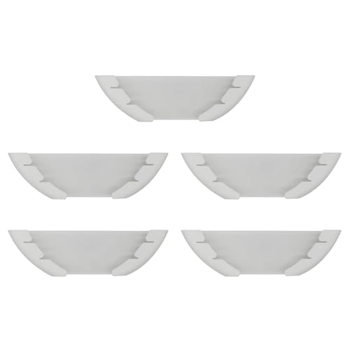 Universal Pot Lid Organizer for Cabinet, 5 Pcs Pan Lids Organizers Inside Cabinet Door Wall Mount Pots Top Storage Rack Holder for Kitchen, Fits 6" to 13.5" (5pcs white) - color: 5pcs white