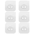 Shower Caddy Adhesive Replacement, Transparent Strong Adhesive Hooks, No Drilling, Waterproof, for Shower Caddy, Bathroom Storage Shelves and Kitchen Racks (Single*6pcs) - color: 6 Single