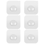 Shower Caddy Adhesive Replacement, Transparent Strong Adhesive Hooks, No Drilling, Waterproof, for Shower Caddy, Bathroom Storage Shelves and Kitchen Racks (Single*6pcs) - color: 6 Single