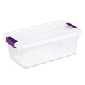 Sterilite 6 Qt ClearView Latch Storage Box Stackable Bin with Latching Lid, Plastic Container to Organize Shoes in Closet, Clear (24 Pack) - size: 24 Pack, style: 6 Quart