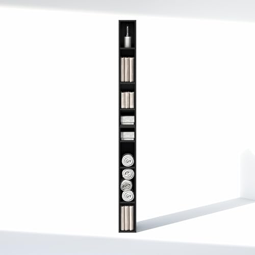 Furinno Fulda 8-Tier Closet Organizers and Storage, Open Shelf, Storage Organizer, 6-Inch Width, for Closet, Bedroom, Blackwood - color: Blackwood, size: 8-tier; 6"w