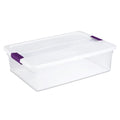 Sterilite 18-Pack 32 Quart ClearView Latch Box, Stackable Organizer Bins with Latching Lids - Clear Plastic Organization Containers for Closet, Bedroom, Shelving Units and Everyday Home Storage - size: 18 Pack, style: 32 Quart