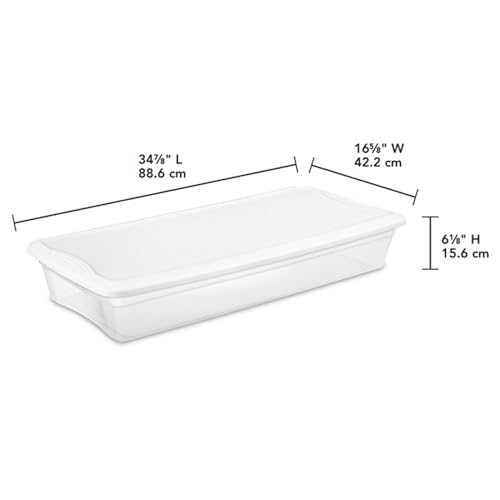 Sterilite 12-Pack 41 Quart Storage Box, Stackable Clear Plastic Bins with Snap-On Lids - Heavy-Duty Organizing Containers for Closet, Bathroom, and Office - size: 41 Quart, style: 12