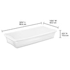 Sterilite 18 Pack Storage Box, 41 Quart Stackable Tote, Clear Plastic Container with Secure Snapping Lids for Home and Office Organization, White - size: 41 Quart, style: 18
